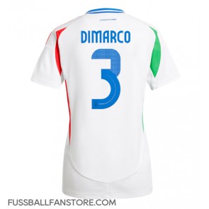 Italien Federico Dimarco #3 Replik Auswärtstrikot Damen EM 2024 Kurzarm